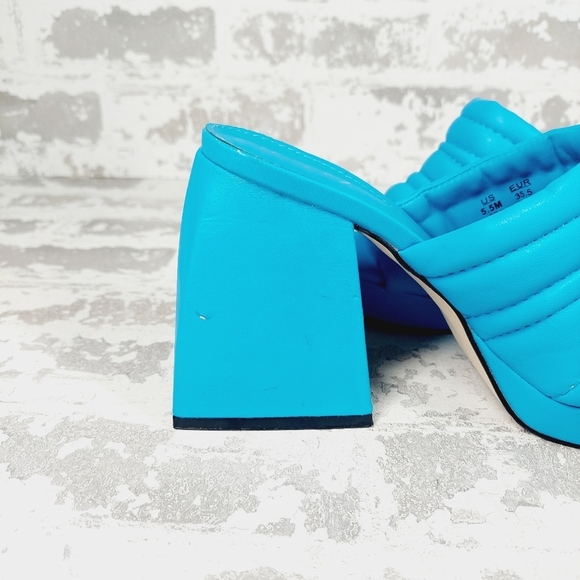 New Circus By Sam Edelman Marlie Blue Platform Block Heel Heel Slides i684 - Picture 4 of 15
